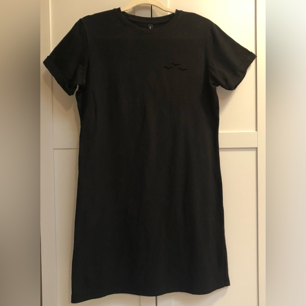 Lazypants Little Black T-shirt Dress EUC